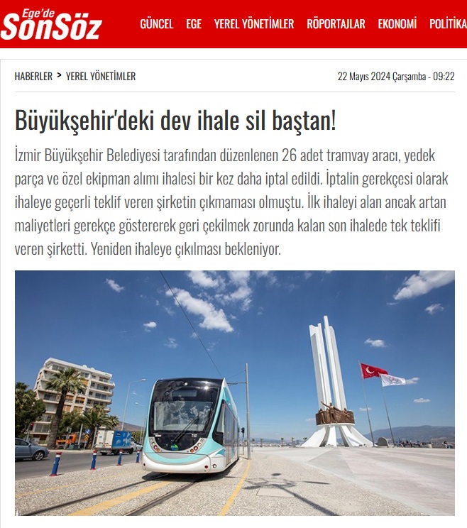 Büyükşehir'deki dev ihale sil baştan!