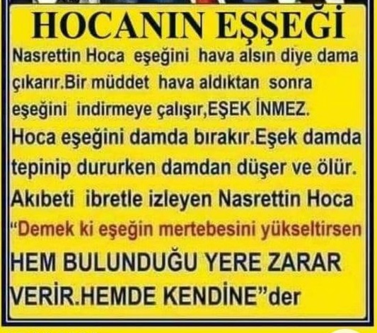 fıkra hocanın eşşeği