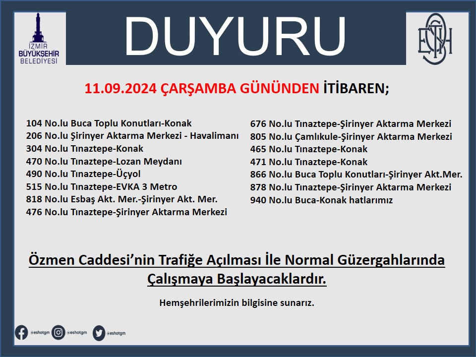 ÖZMEN CADDESİ'NİN TRAFİĞE AÇILMASI