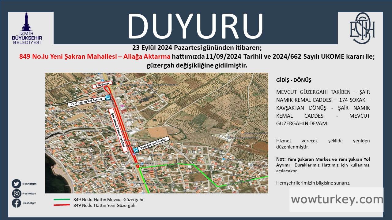 849 No.lu Hat Duyuru