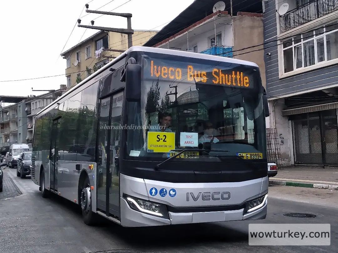 BURULAŞ'a test aracı olarak gelen Iveco Crossway LE otobüsü S-2 Siteler - Kent Meydanı (Ring)34 G 89994#burulaş#testaracı#iveco#ivecobus#ivecocrosswayle#ivecocrossway#ivecootobus#bursabelediyeotobusleri#b