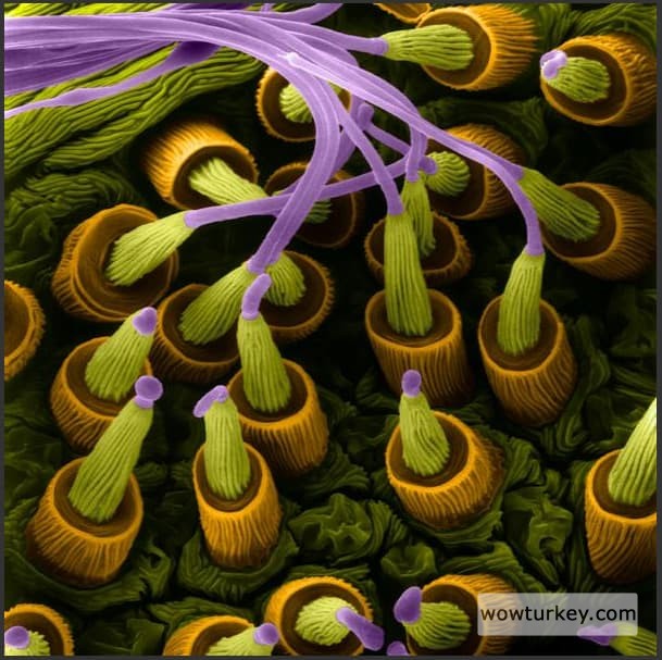 Spider silk gland spigots Örümcek ipek bezi tıkaçları(Gasteracantha sp.) by Dennis Kunkel.PNG